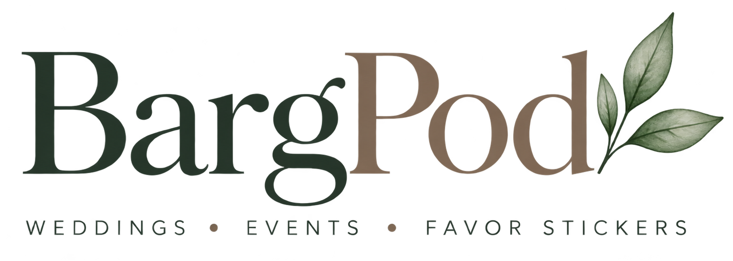 BargPod - Weddings, Events, Favor Stickers